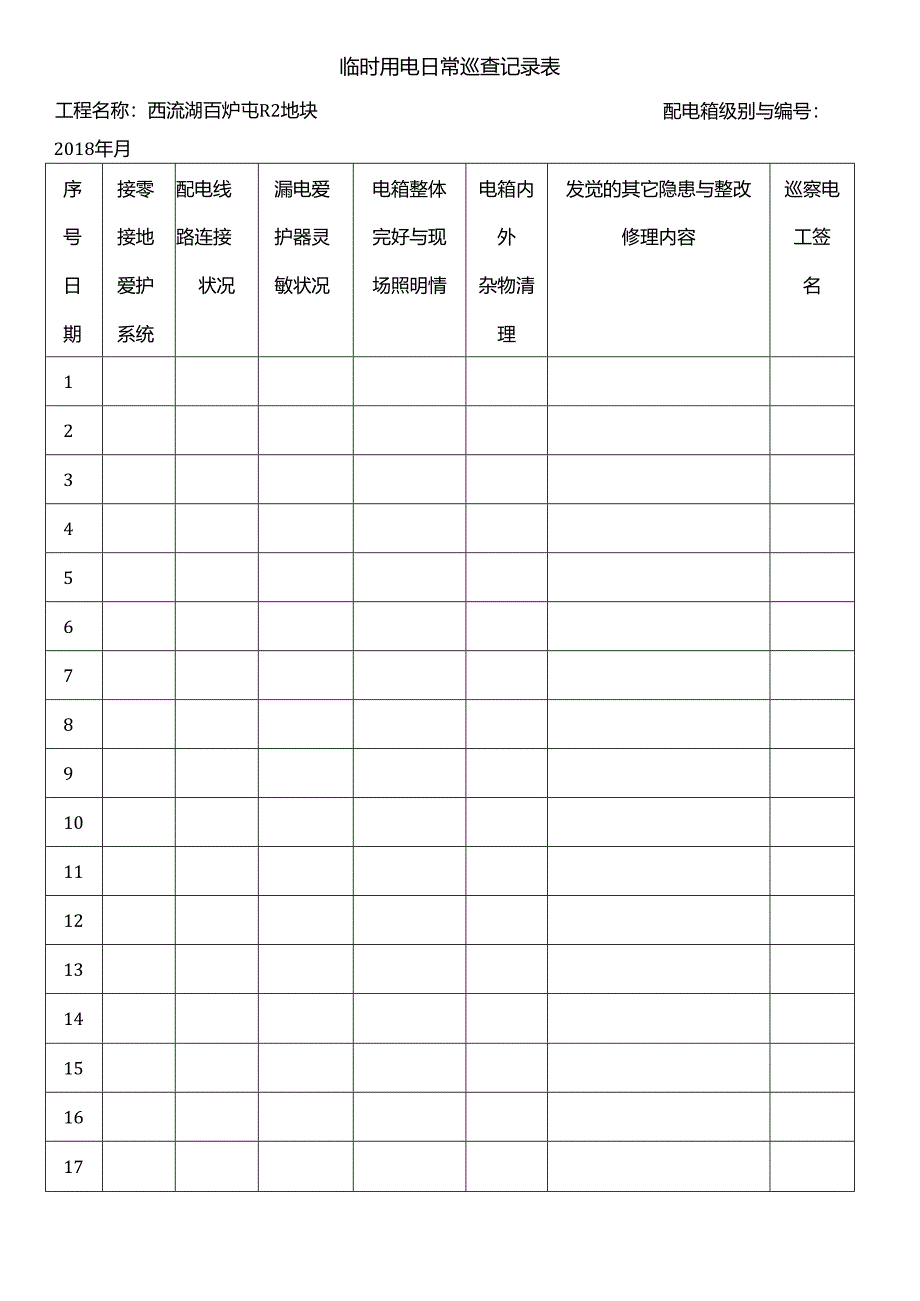 临时用电日常巡查记录表.docx_第1页