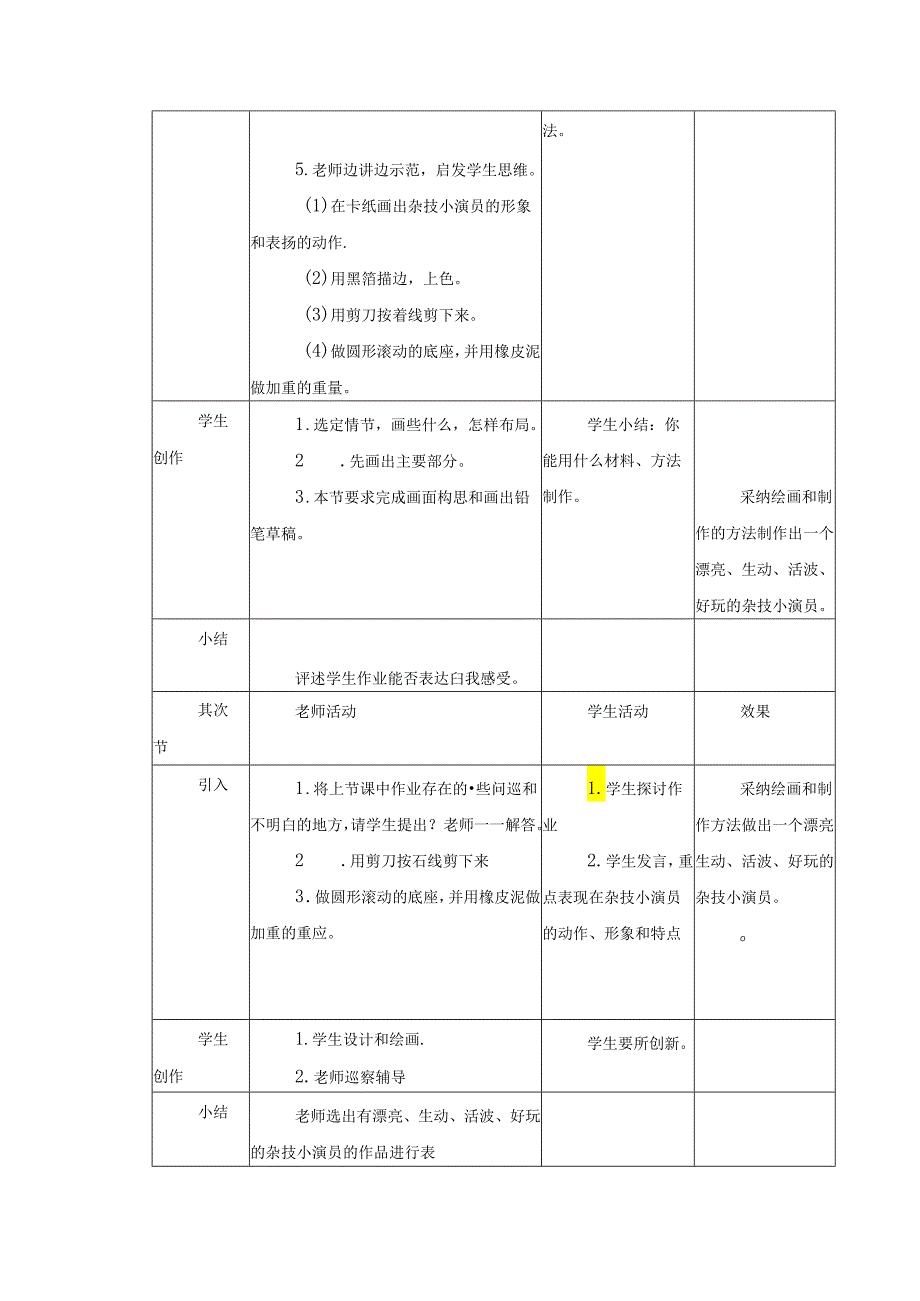 二年级上美术教案-杂技小演员_岭南版.docx_第2页