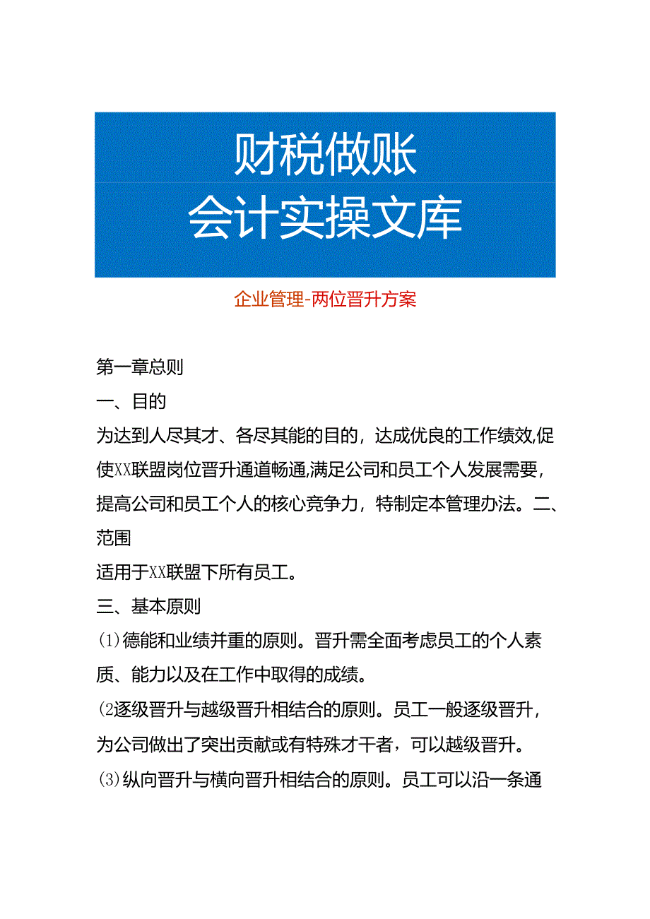 企业管理-岗位晋升方案.docx_第1页