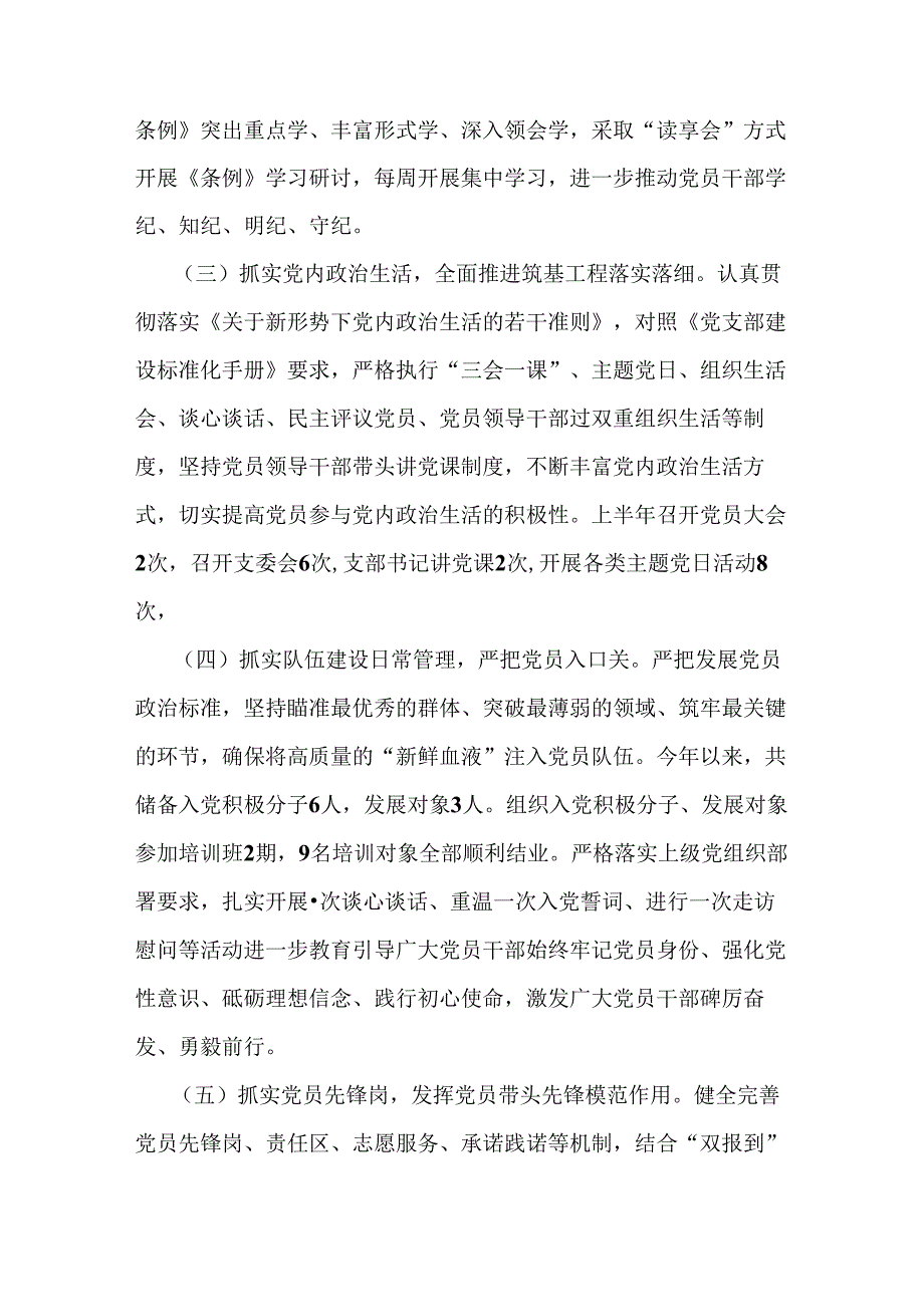 2024年上半年党支部工作总结范文稿2篇合集供参考.docx_第2页