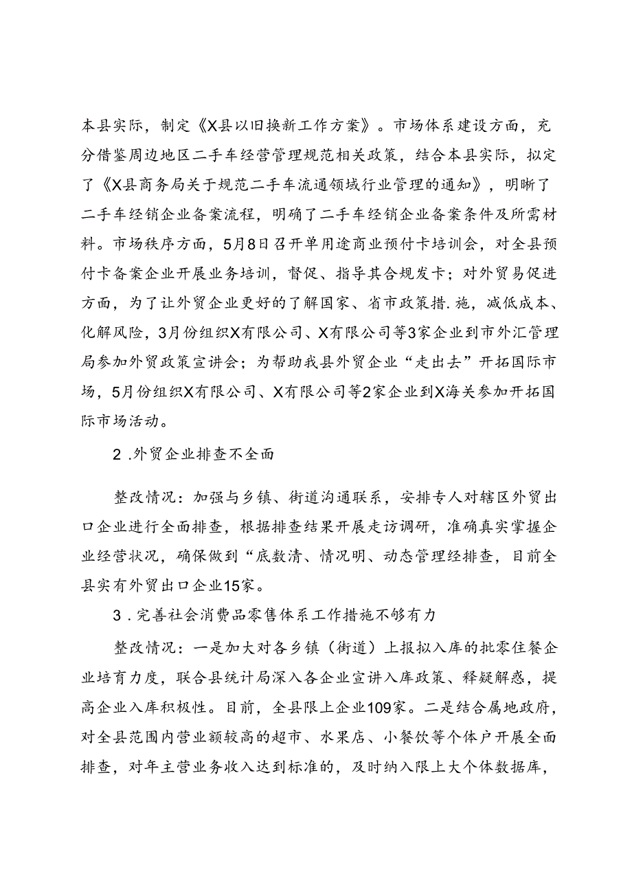 县商务局党组关于县委巡察组反馈意见整改落实情况的报告.docx_第3页