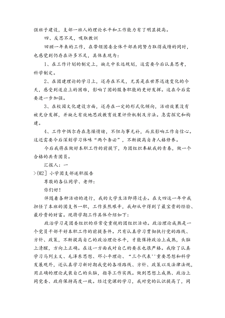 小学团支部述职报告【三篇】.docx_第2页