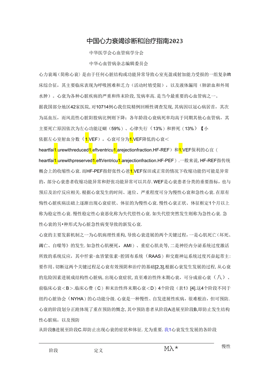 中国急慢性心力衰竭诊断和治疗指南2023年.docx_第1页