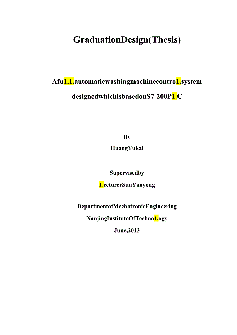 基于S7-200PLC的全自动洗衣机控制系统设计毕业设计.docx_第2页