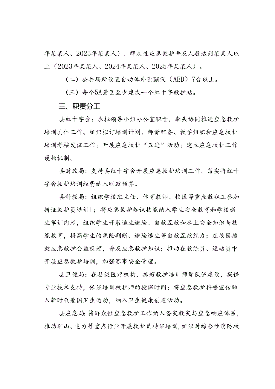 某某县开展应急救护培训工作三年行动计划实施方案（2023-2025年）.docx_第2页