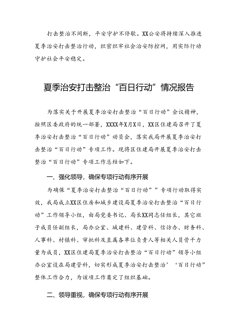 公安夏季治安打击整治行动取得显著成效的情况报告七篇.docx_第2页