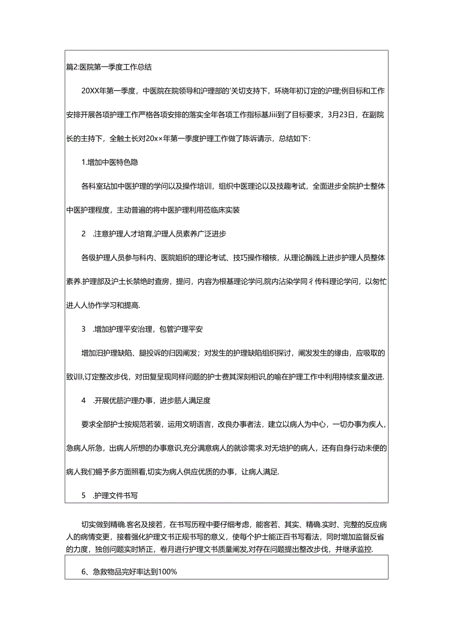 2024年医院第一季度的工作总结（精选13篇）-相依范文网.docx_第2页