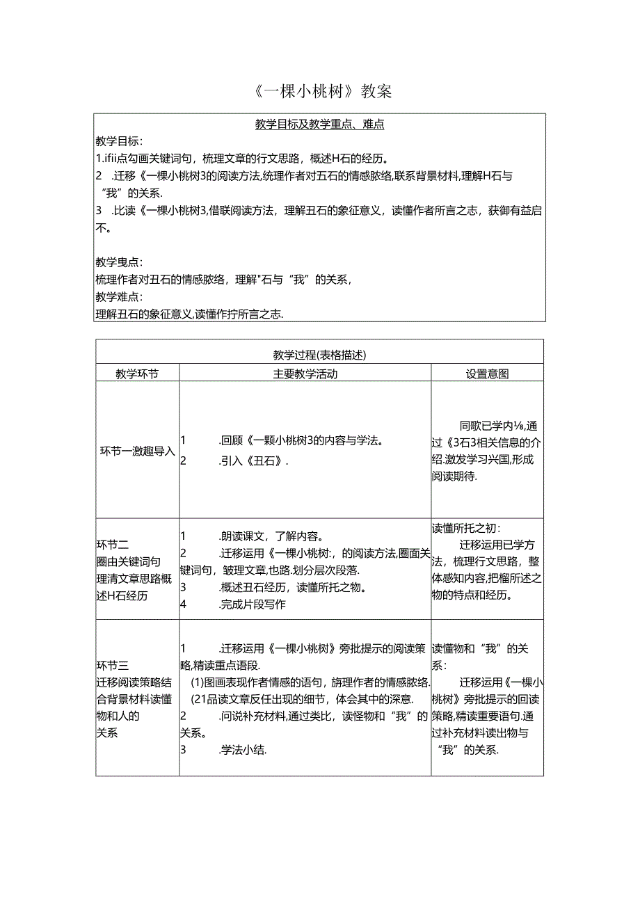 《一棵小桃树》教案.docx_第1页