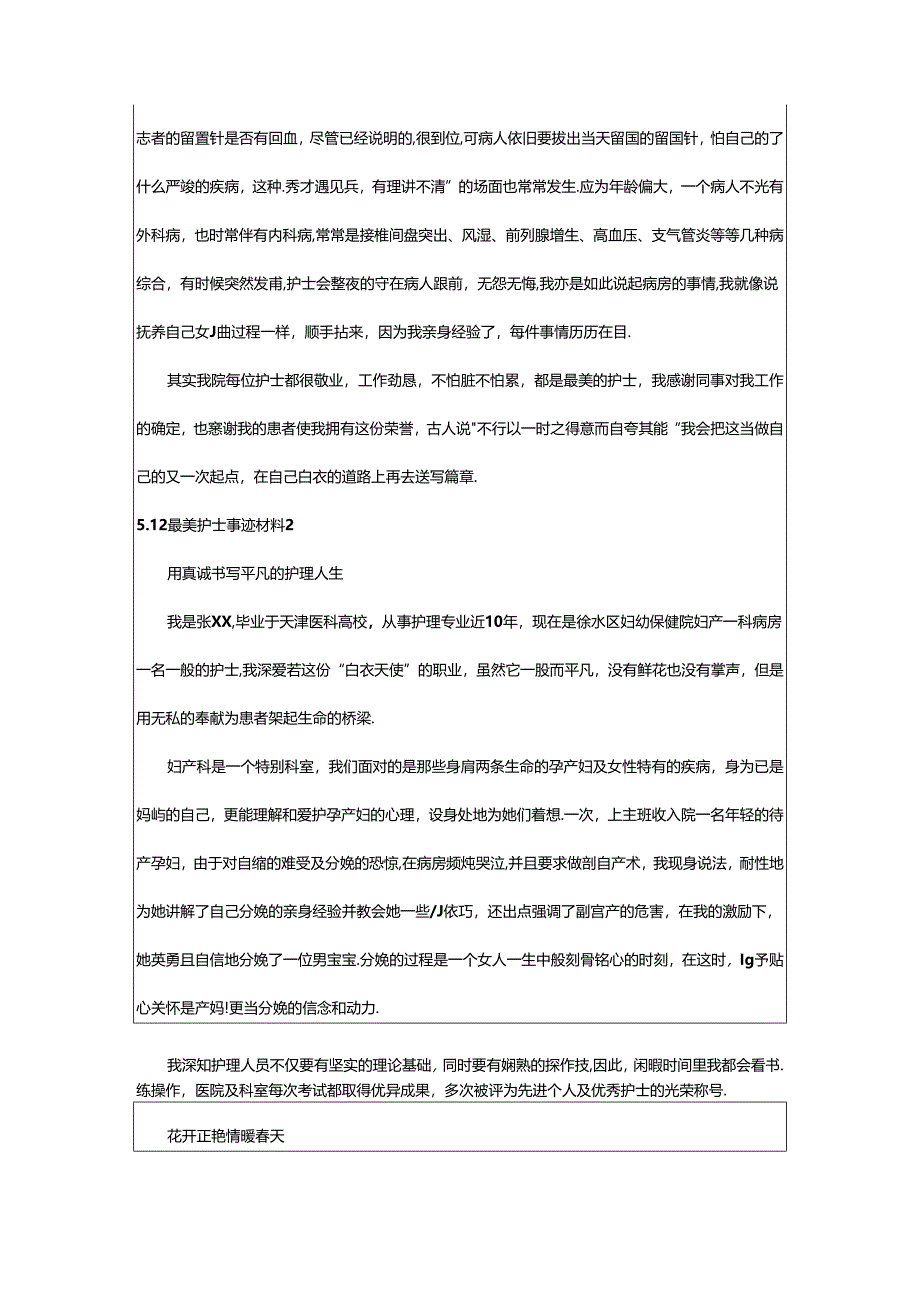 2024年5.12最美护士事迹材料（精选15篇）.docx_第2页