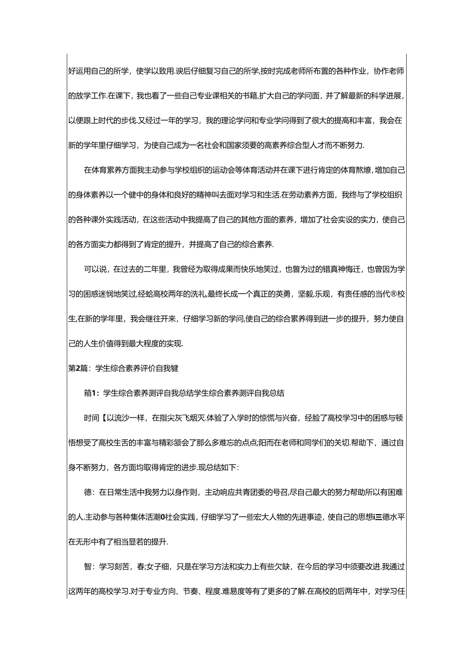 2024年学生综合素质评价自我总结（共7篇）.docx_第3页