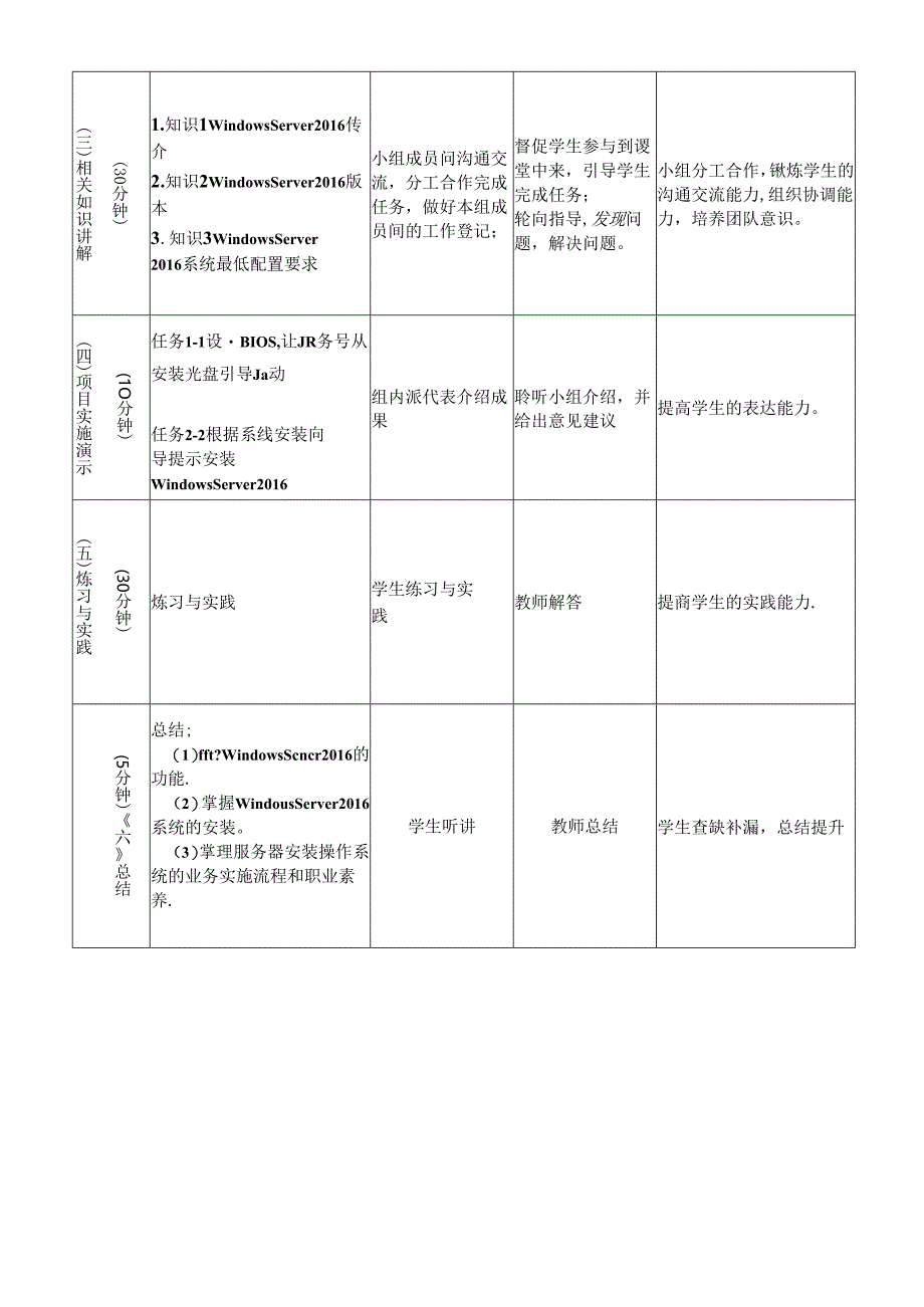 WindowsServer系统配置管理项目化教程（WindowsServer2016）教学教案.docx_第3页