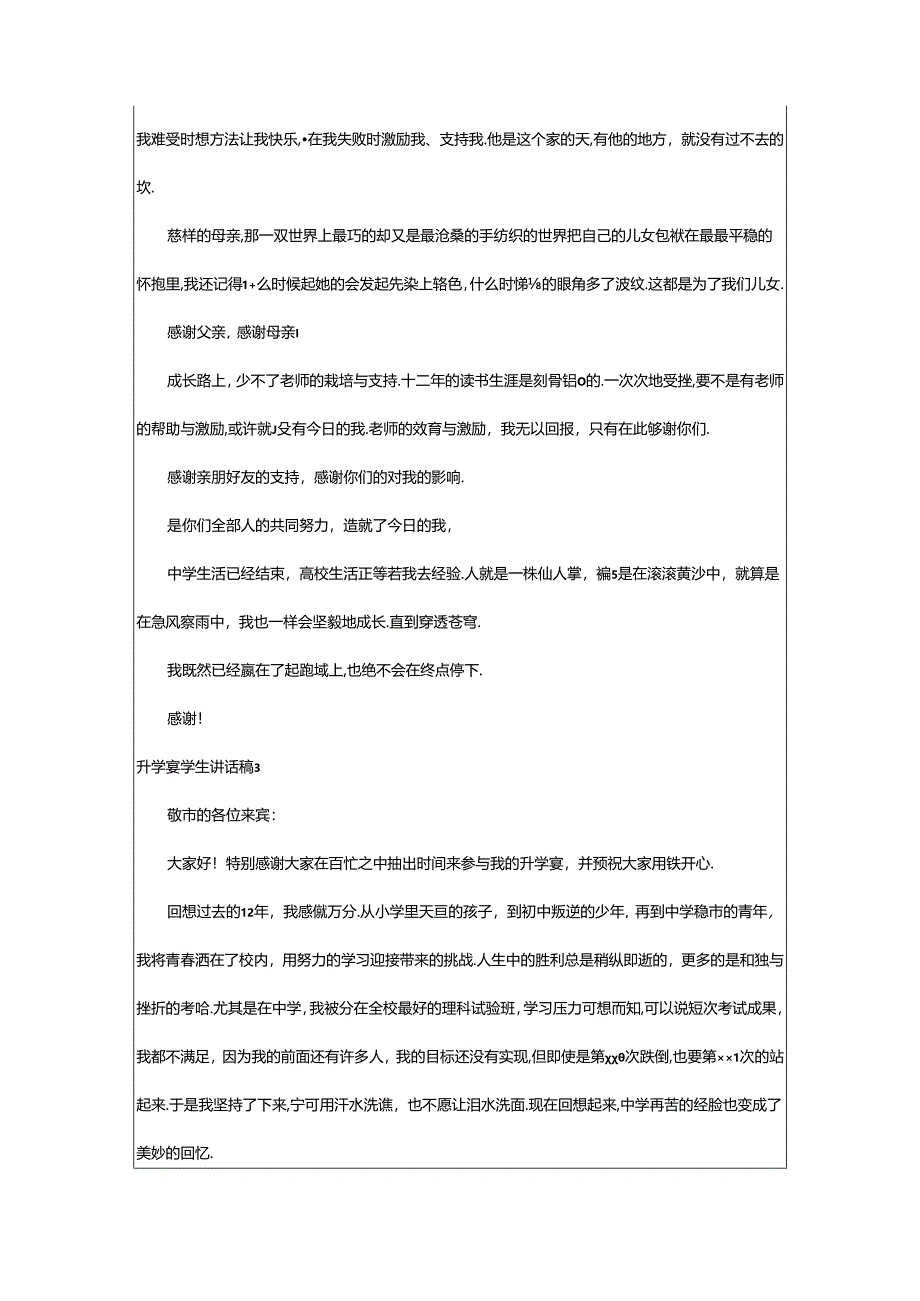 2024年升学宴学生讲话稿(通用15篇).docx_第2页