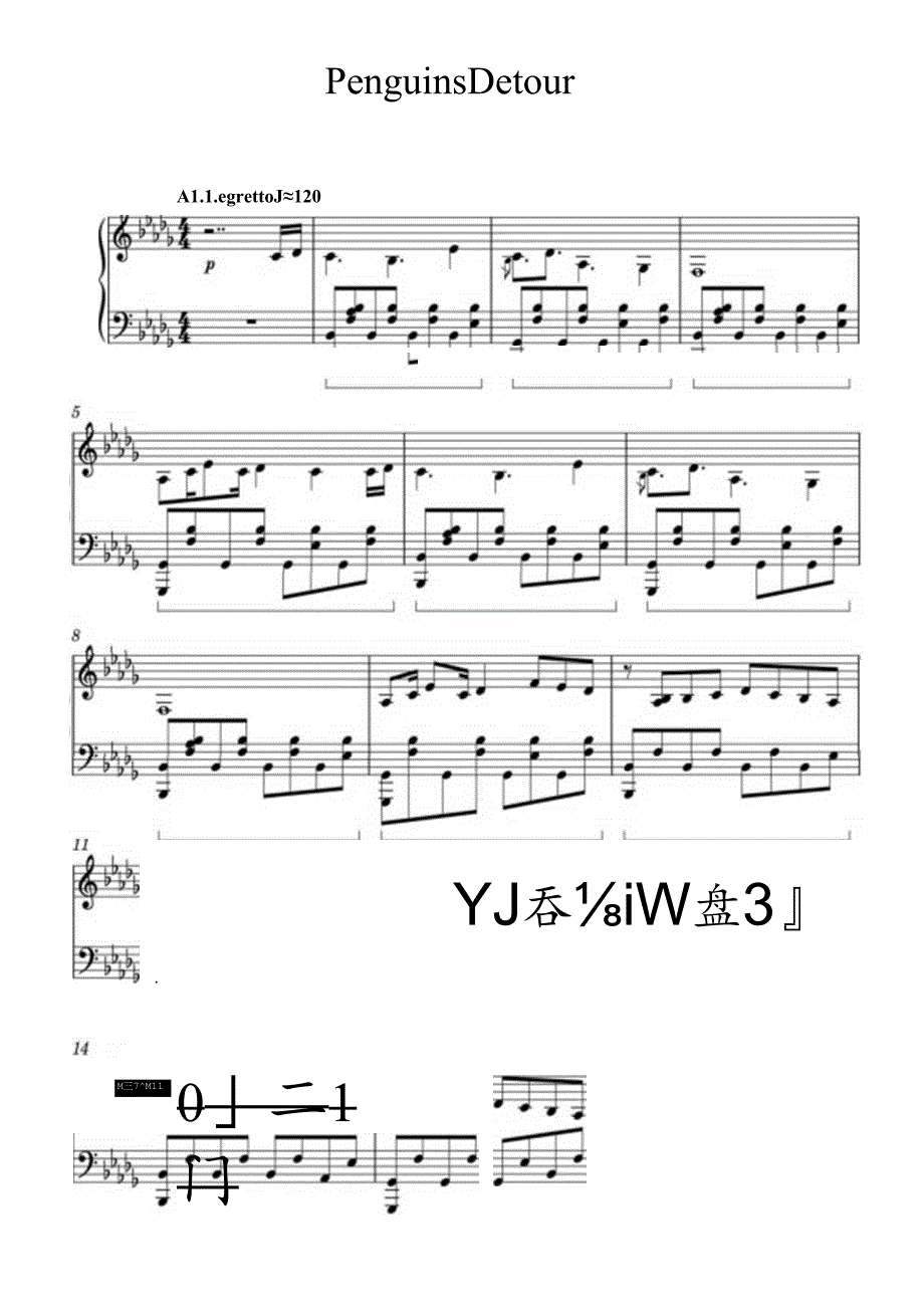 Penguin s Detour 高清钢琴谱五线谱.docx_第1页