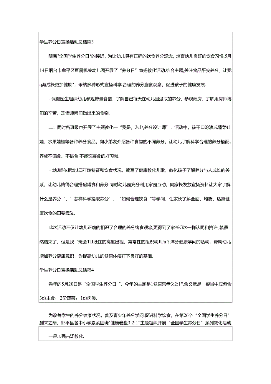 2024年学生营养日宣传活动总结（通用13篇）.docx_第3页