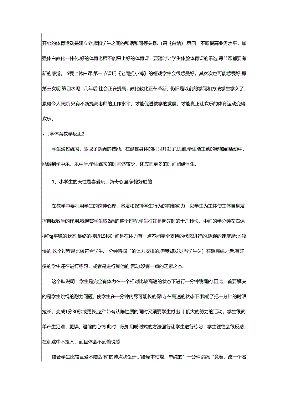 2024年小学体育教学反思(集锦15篇).docx_第2页