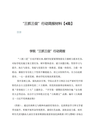 “三抓三促”行动简报材料【4篇】.docx