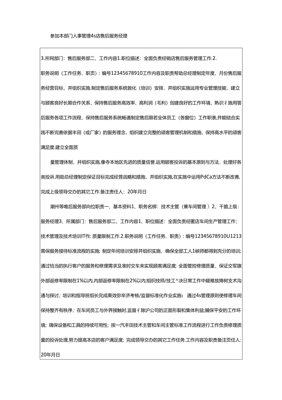 2024年4s汽车售后经理岗位职责（共4篇）.docx_第3页