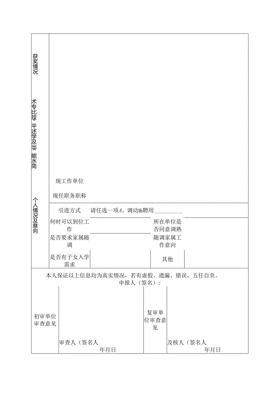 2024年事业单位紧缺专业人才申报表.docx_第2页