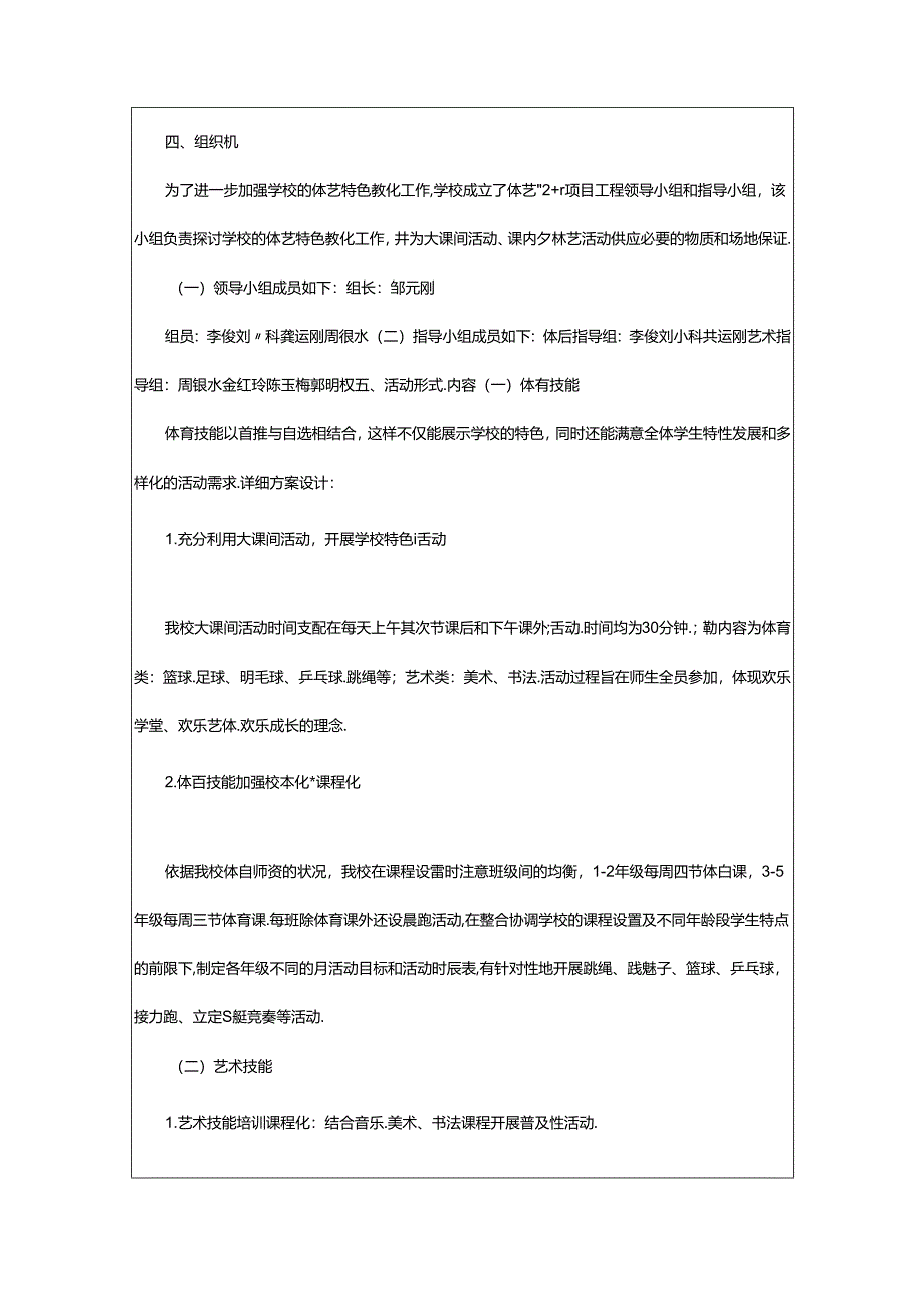 2024年小学体育艺术21活动方案（共5篇）.docx_第3页