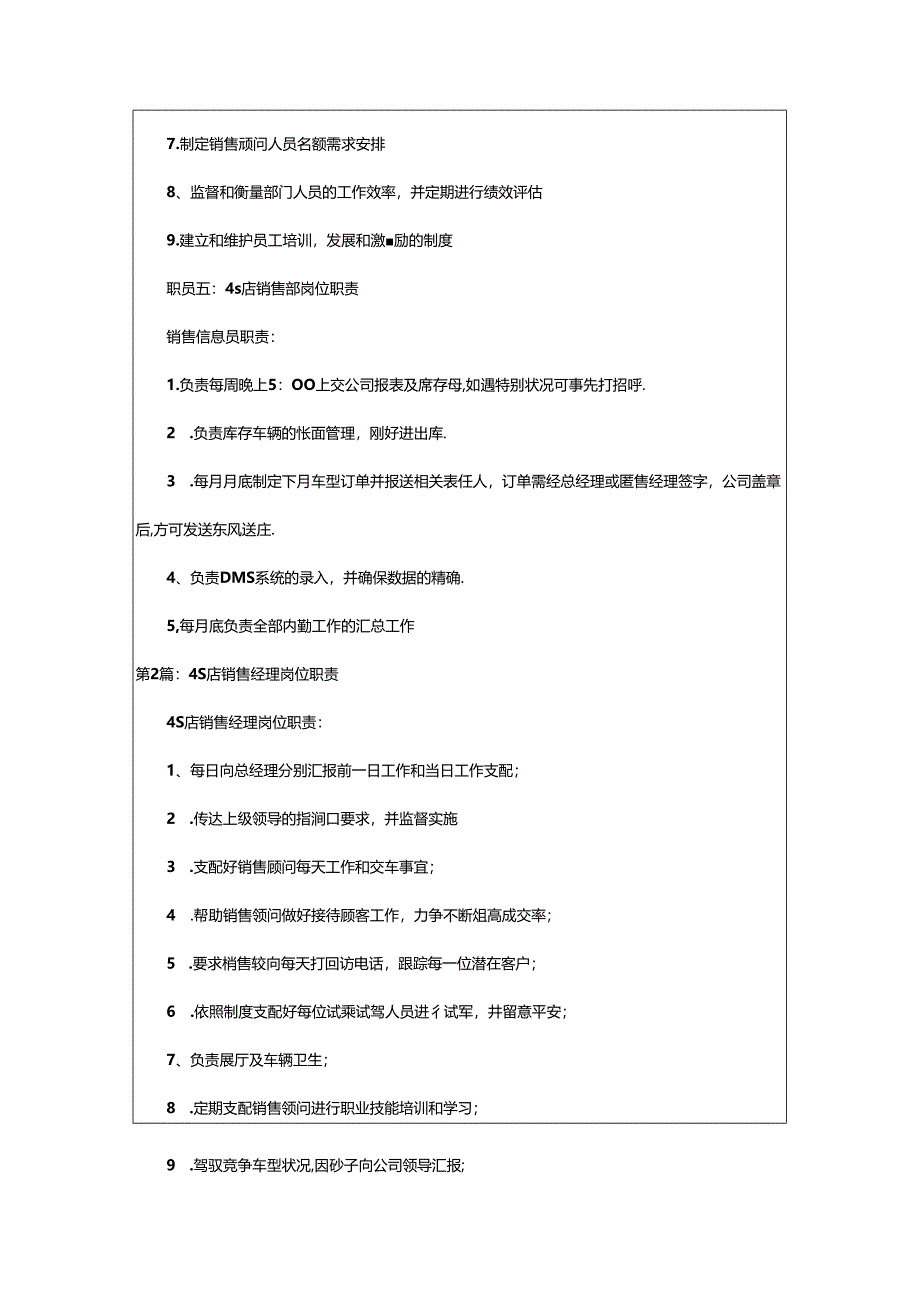 2024年4s店销售计划员岗位职责（共10篇）.docx_第3页