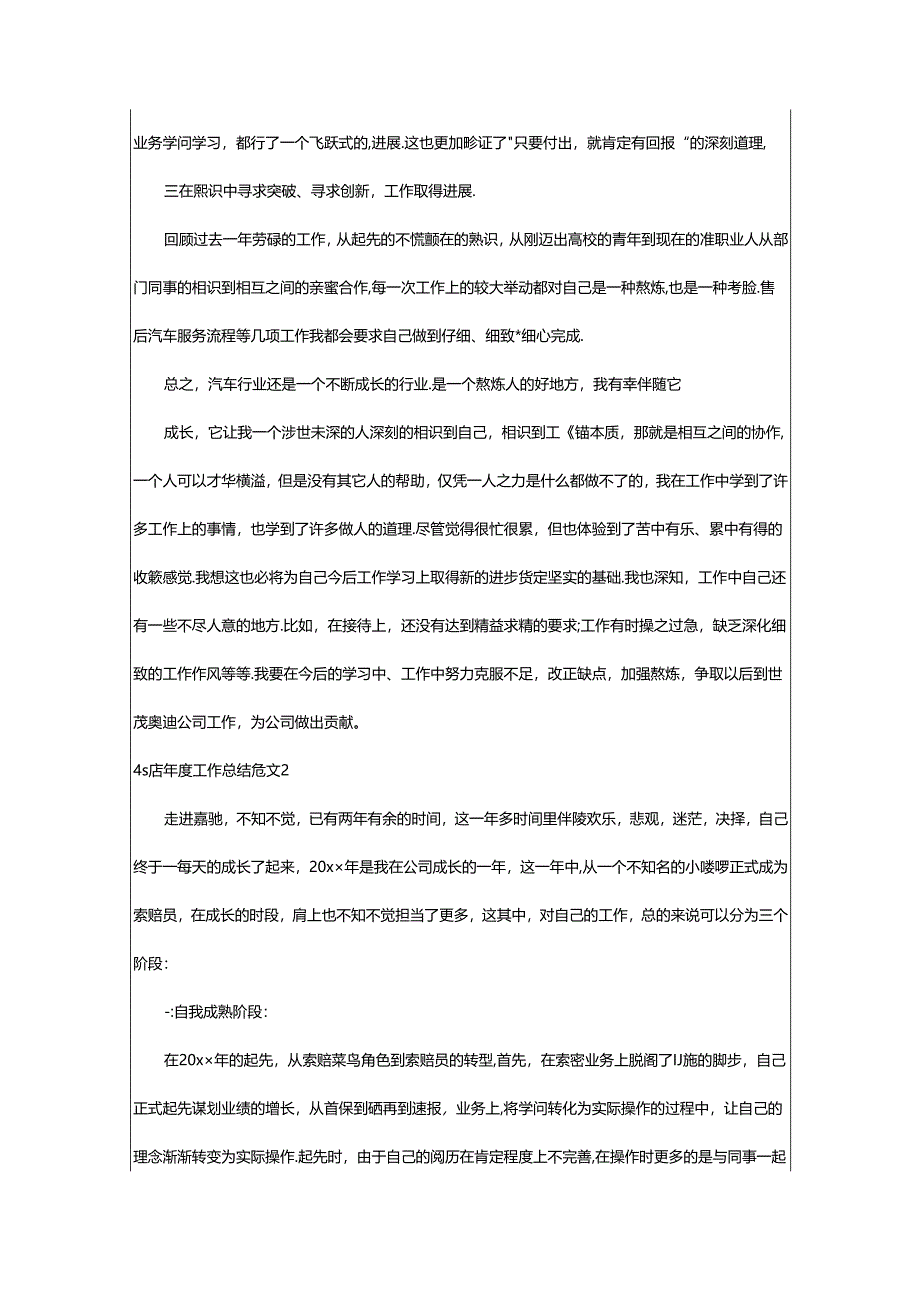 2024年4s店年度工作总结范文.docx_第2页