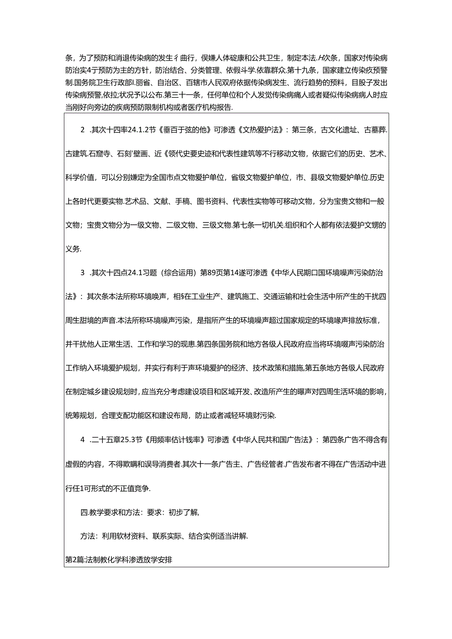 2024年学科渗透法制教育教学计划（共6篇）.docx_第2页