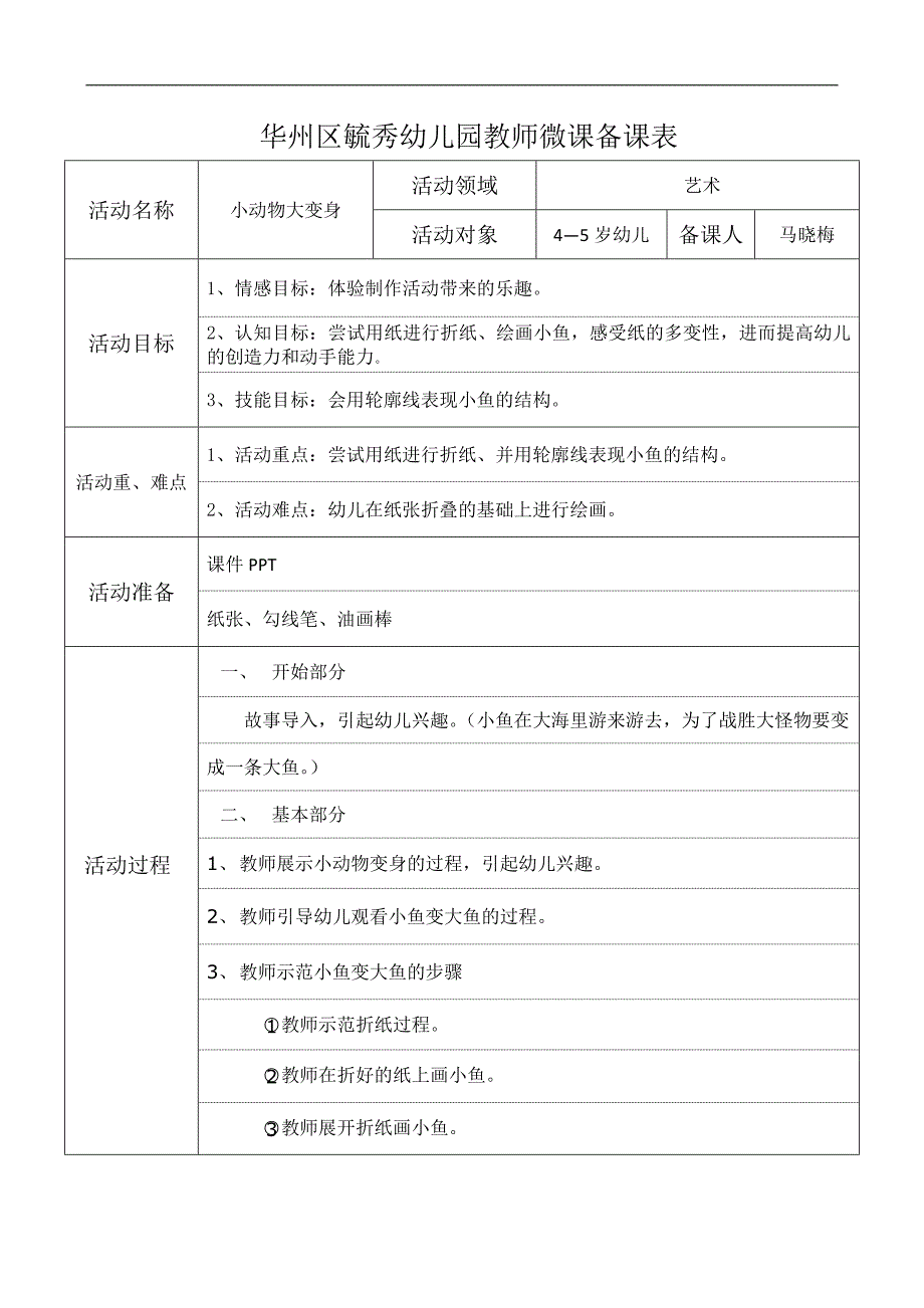 中班艺术《小动物大变身》PPT课件教案微教案.doc_第1页