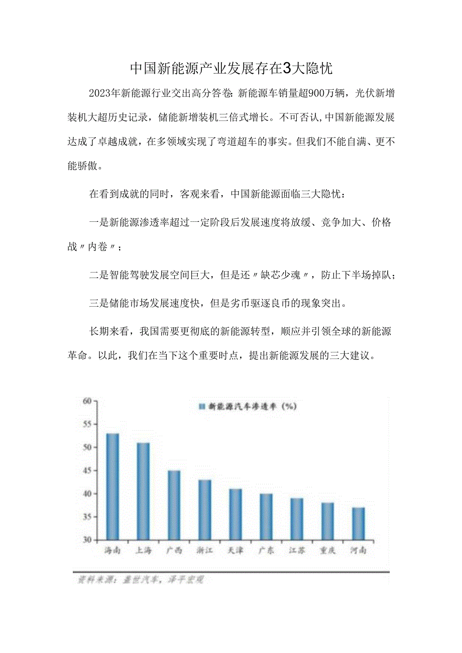 中国新能源产业发展存在3大隐忧.docx_第1页