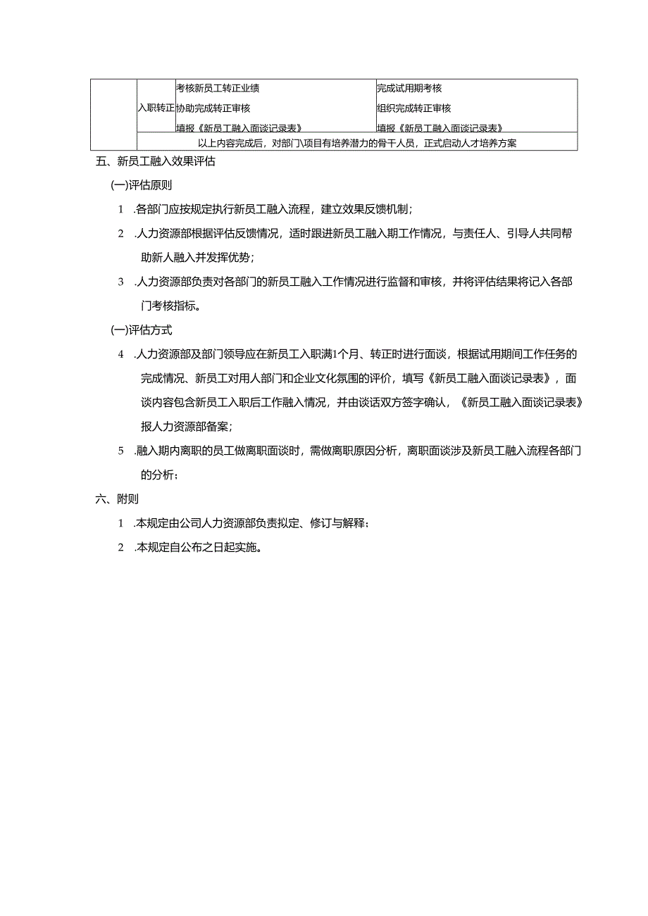 企业新员工入职引导及融入管理办法.docx_第3页