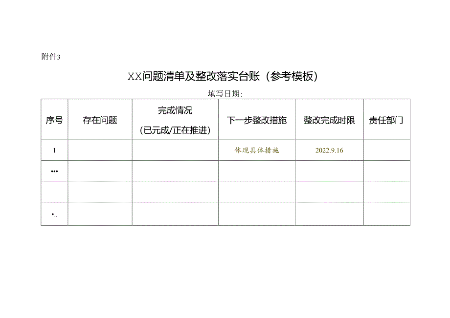 附件3：问题清单及整改落实台账（模板）.docx_第1页