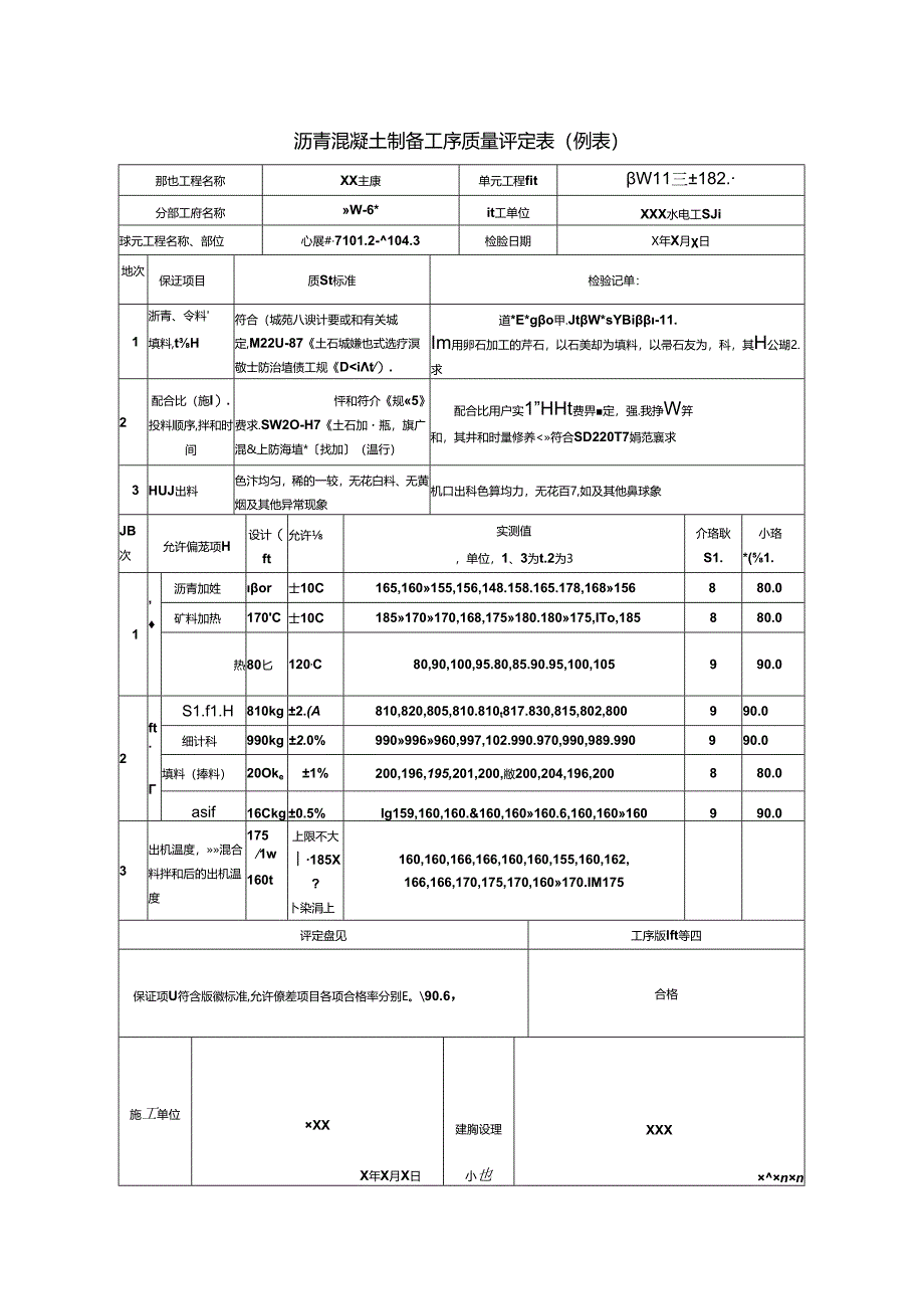 沥青混凝土制备工序质量评定表.docx_第1页