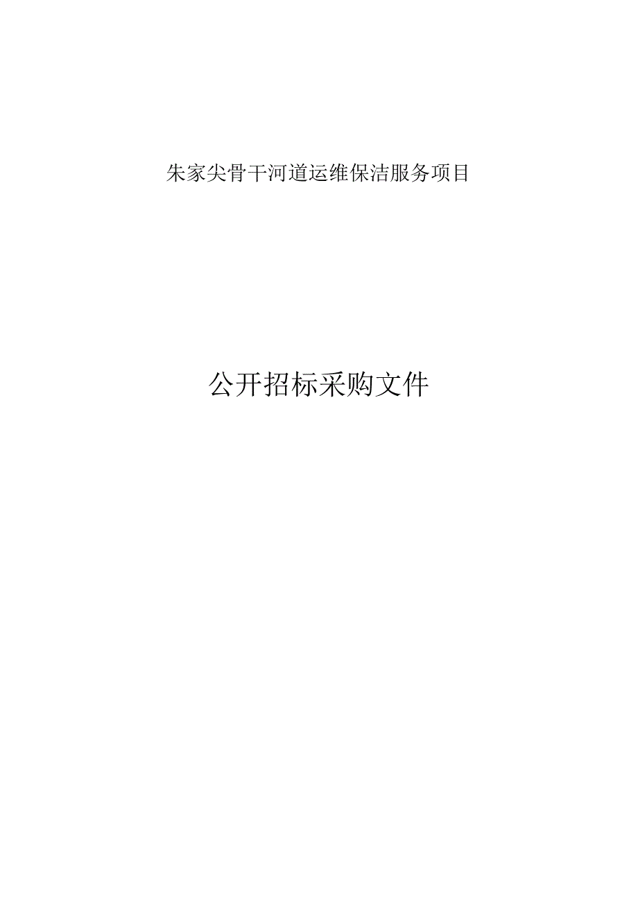 骨干河道运维保洁服务项目招标文件.docx_第1页