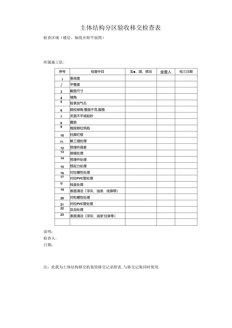 主体结构分区验收移交检查表.docx_第1页