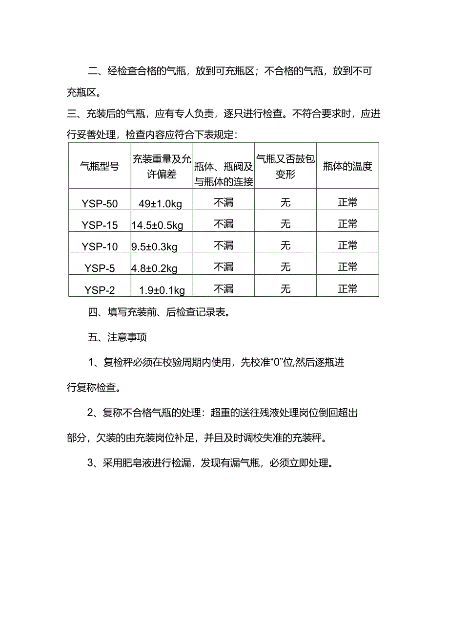 工程企业特种设备气瓶充装前、后检查操作规程.docx_第3页