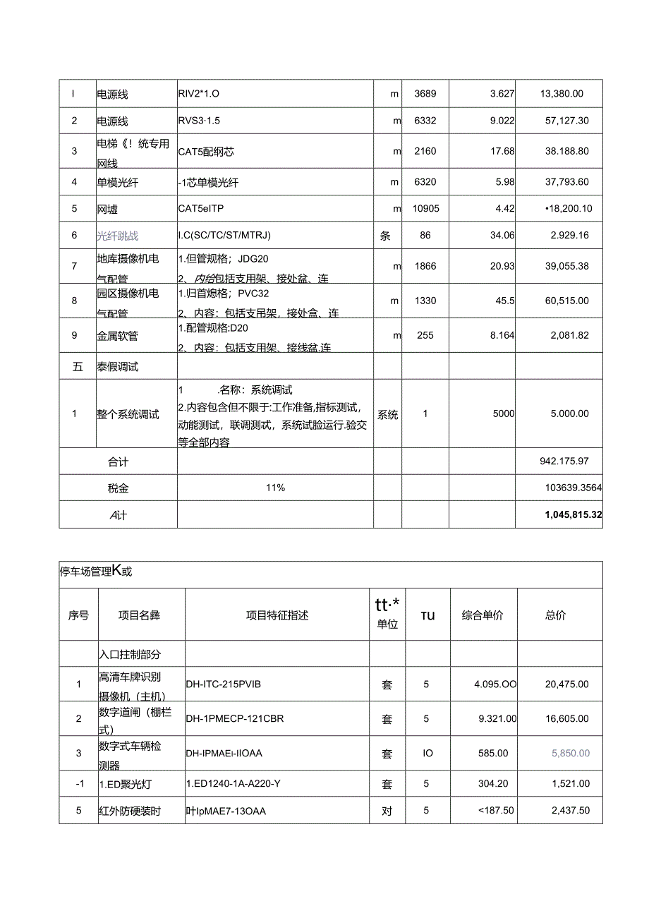 智慧社区智能化设备报价清单.docx_第3页