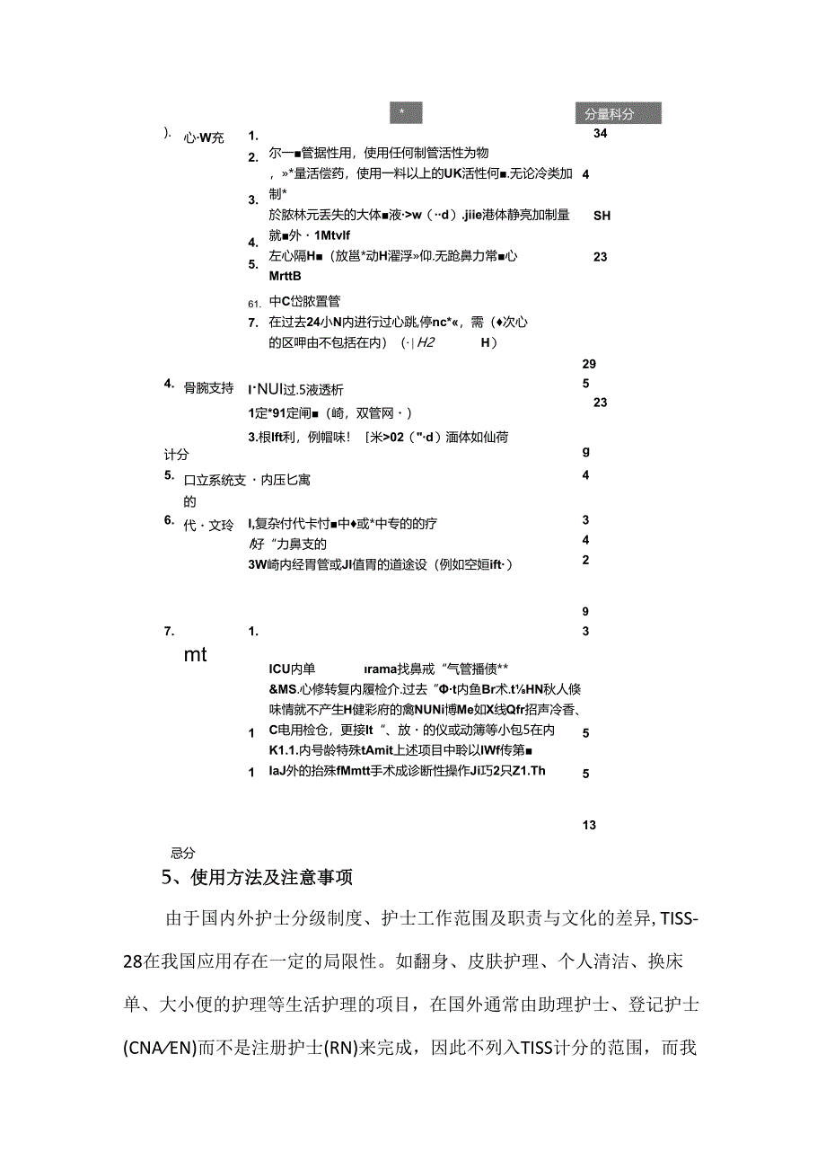 护理管理工具治疗干预评分系统（TISS）评估量表.docx_第3页