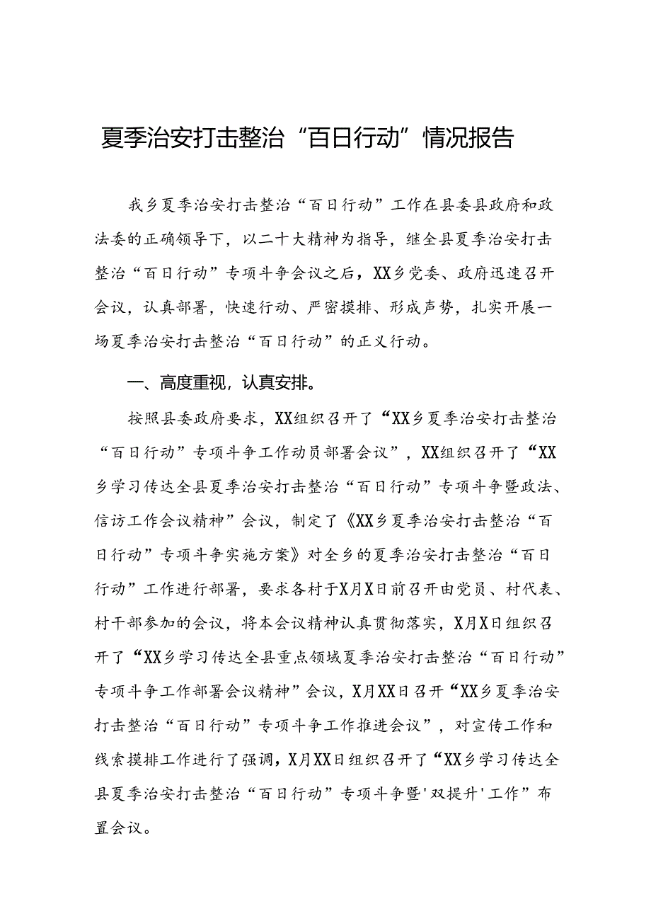 公安禁毒大队夏季治安打击整治工作总结十篇.docx_第1页