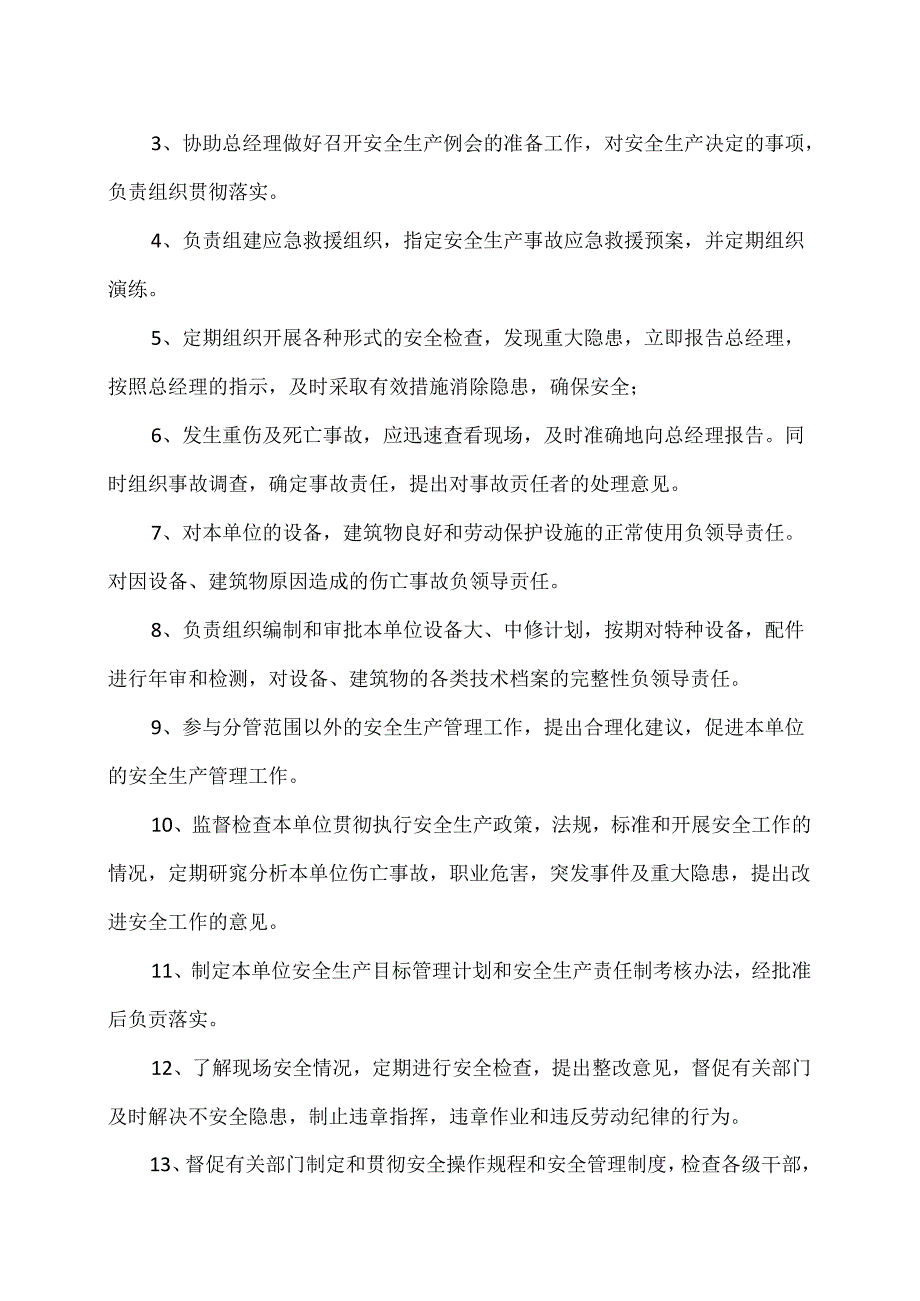 北京XX餐饮管理股份有限公司安全生产责任制（2024年）.docx_第2页