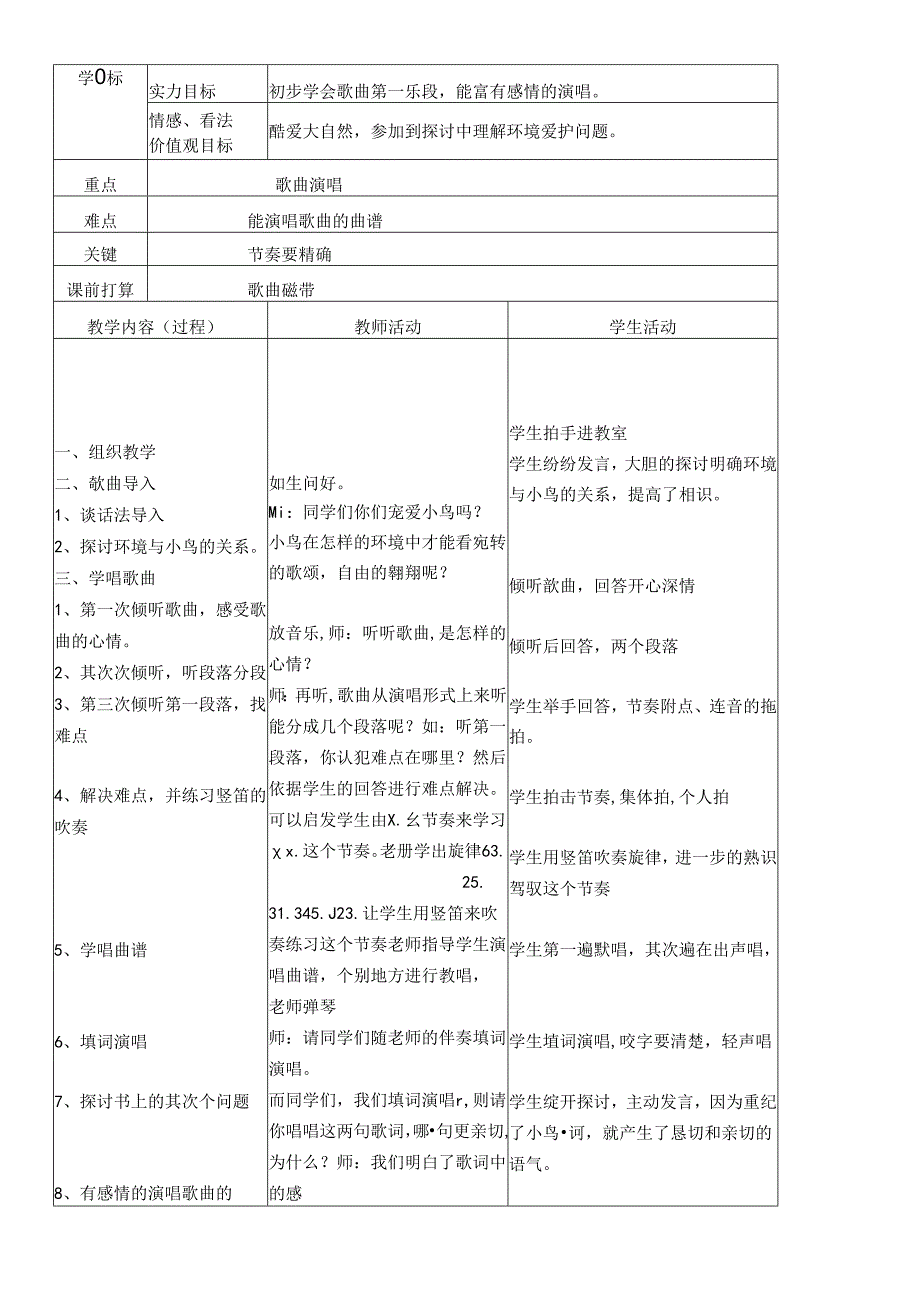 人教版小学四年级下第一二单元教案.docx_第2页