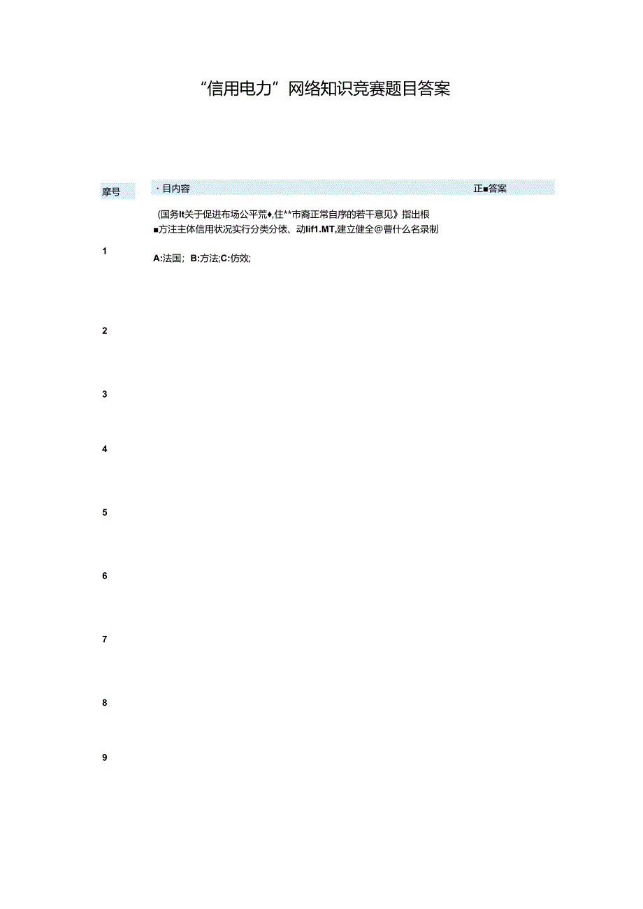 “信用电力”网络知识竞赛题目答案-信用文化-完整版.docx_第2页