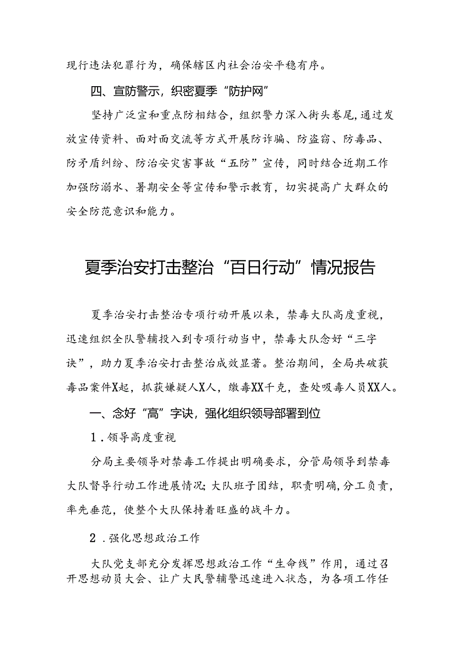 2024年夏季治安打击整治行动工作总结十四篇.docx_第2页