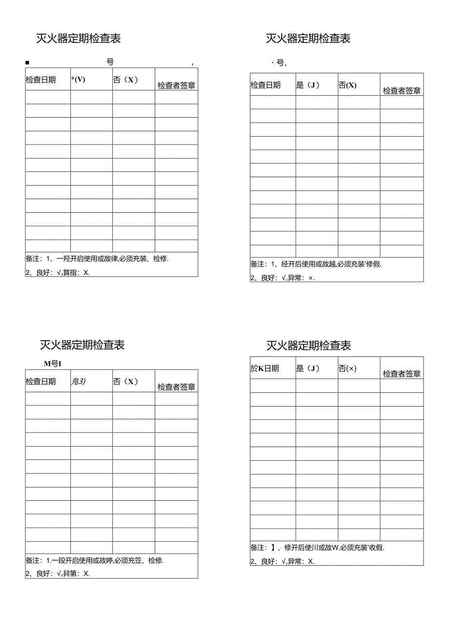 (门店消防安全日巡查记录表及设备检查表.docx_第3页