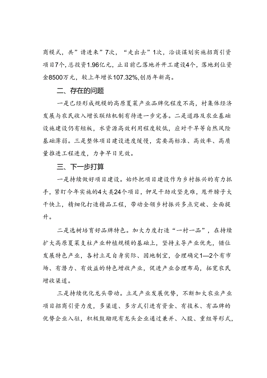 某某镇在县委农村工作领导小组（县实施乡村振兴战略领导小组）暨全县帮扶工作领导小组2024年第三次（扩大）会议上的发言.docx_第3页