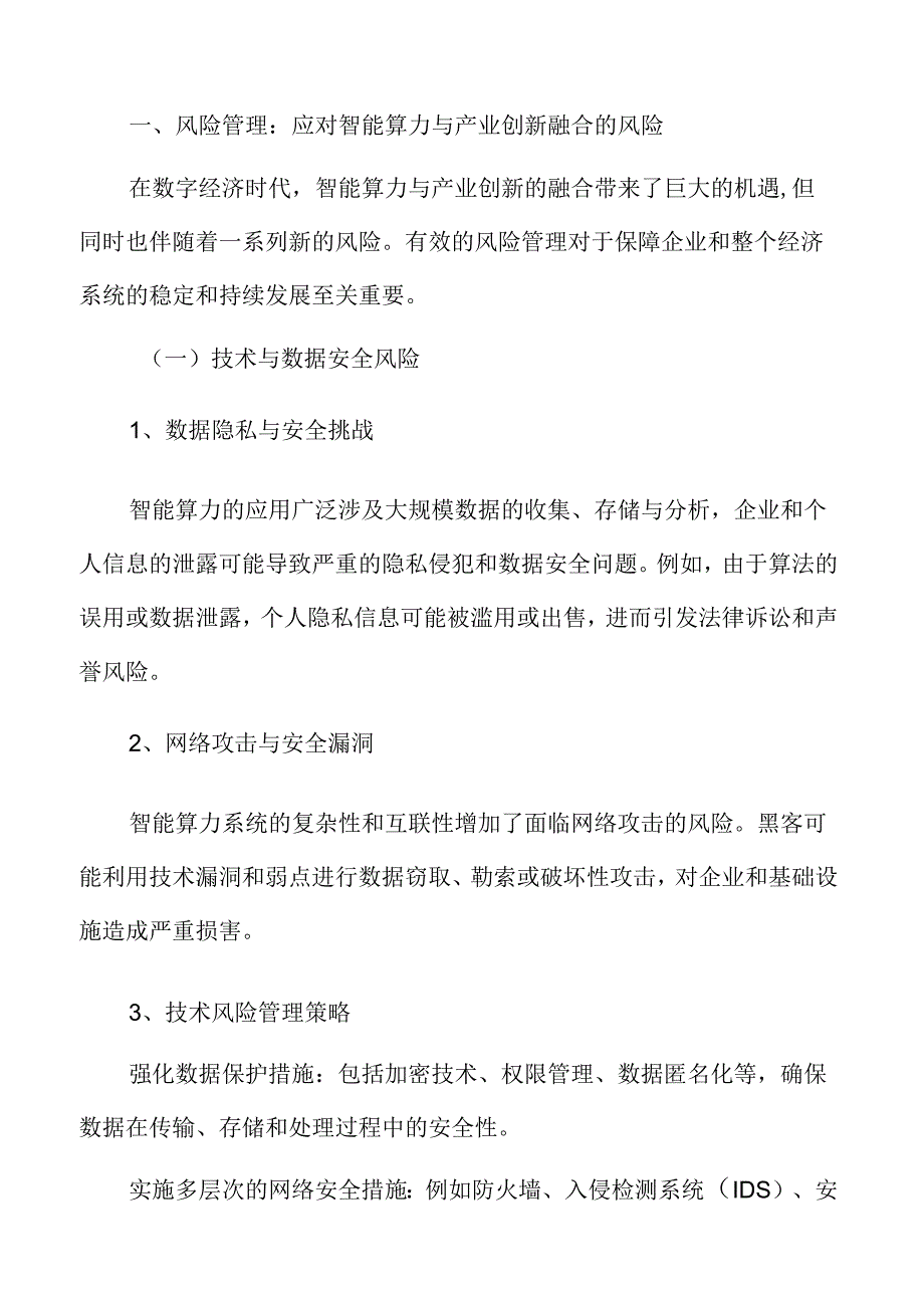 风险管理：应对智能算力与产业创新融合的风险专题研究.docx_第3页