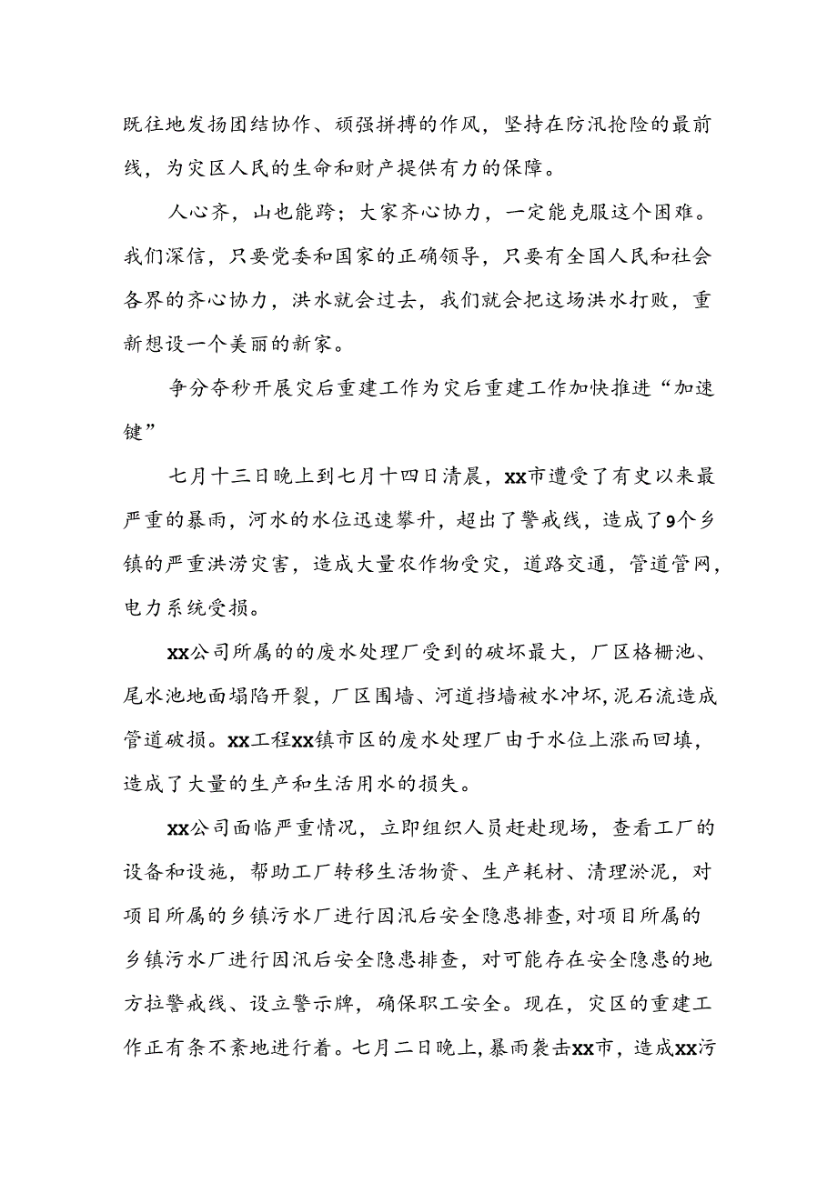 某水务公司洪涝灾害总结.docx_第2页