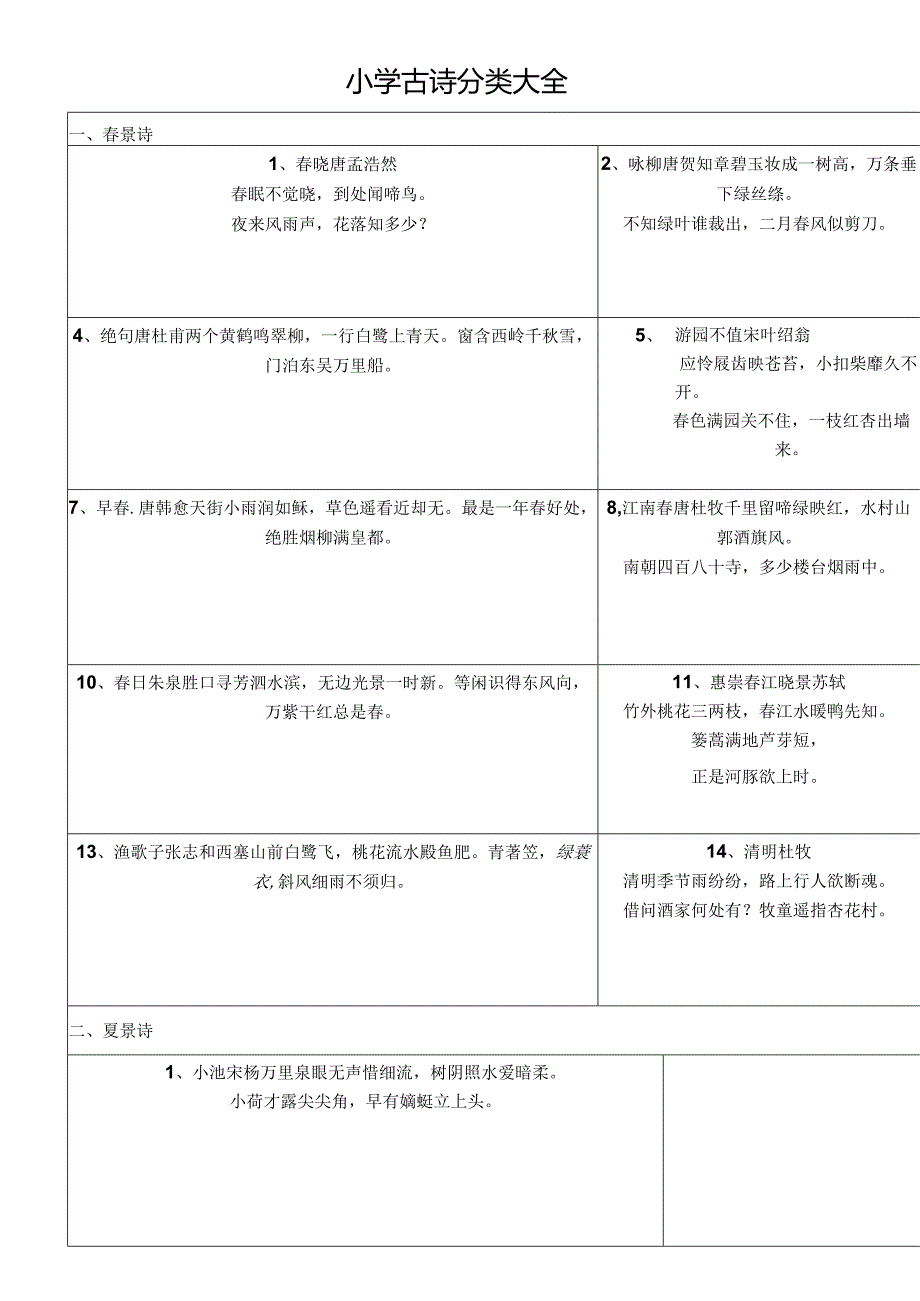 人教版小学古诗分类大全.docx_第1页