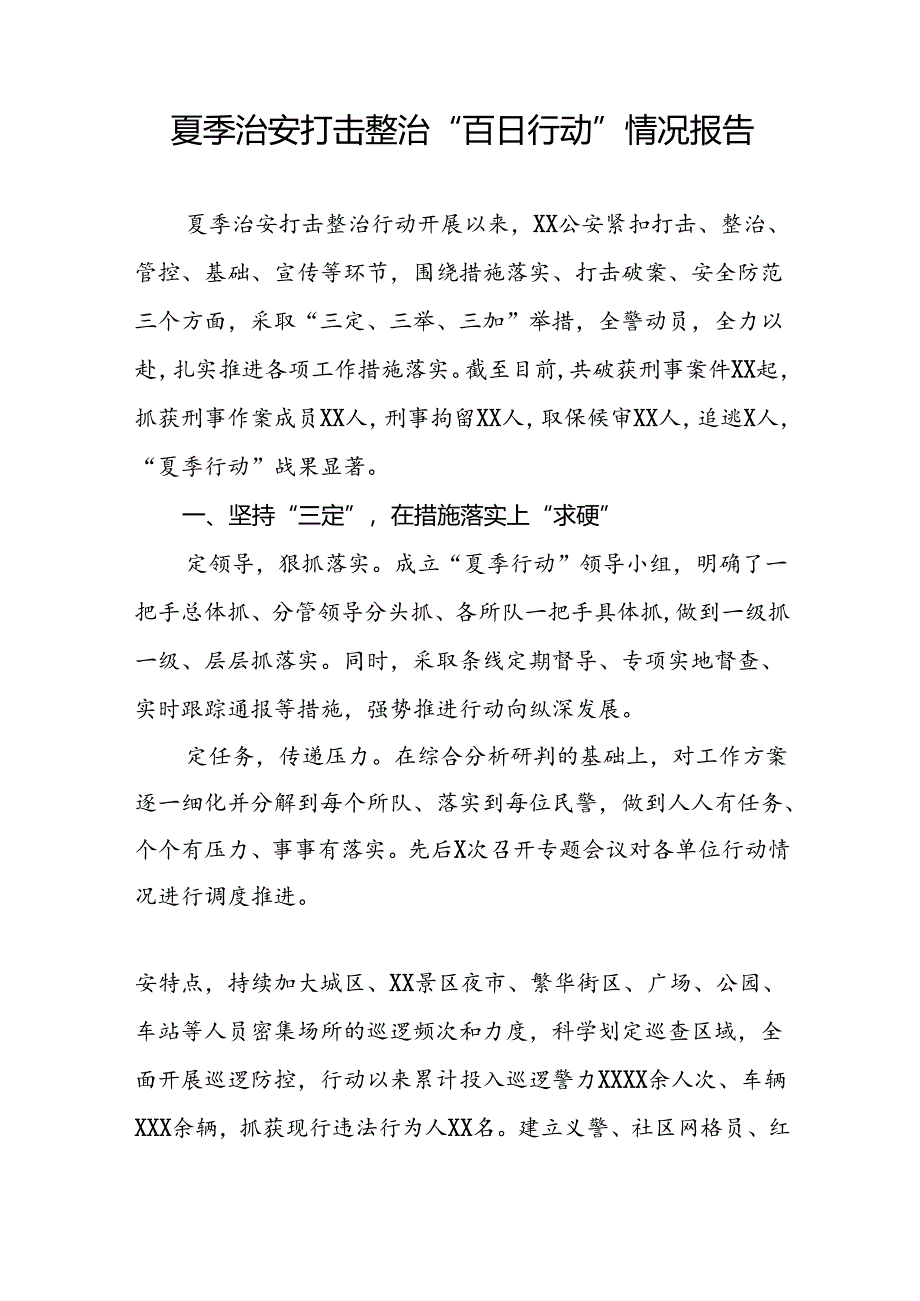 十二篇2024年公安夏季治安打击整治“百日行动”阶段性总结报告.docx_第3页