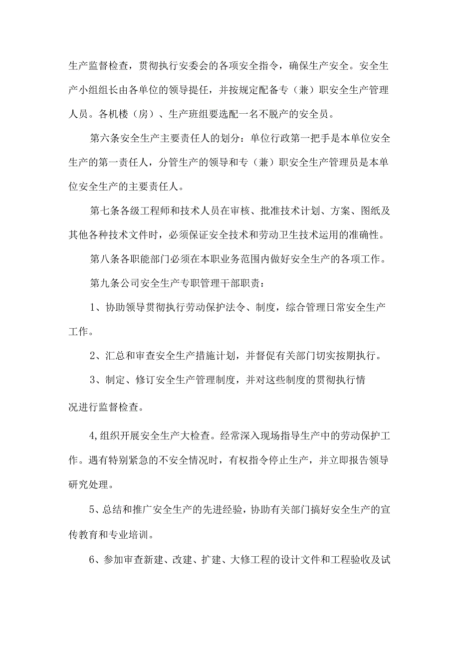 安全生产环节责任规章制度范文.docx_第2页