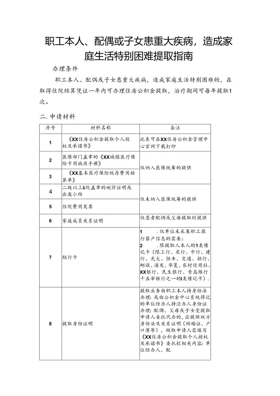 职工本人、配偶或子女患重大疾病造成家庭生活特别困难提取指南.docx_第1页