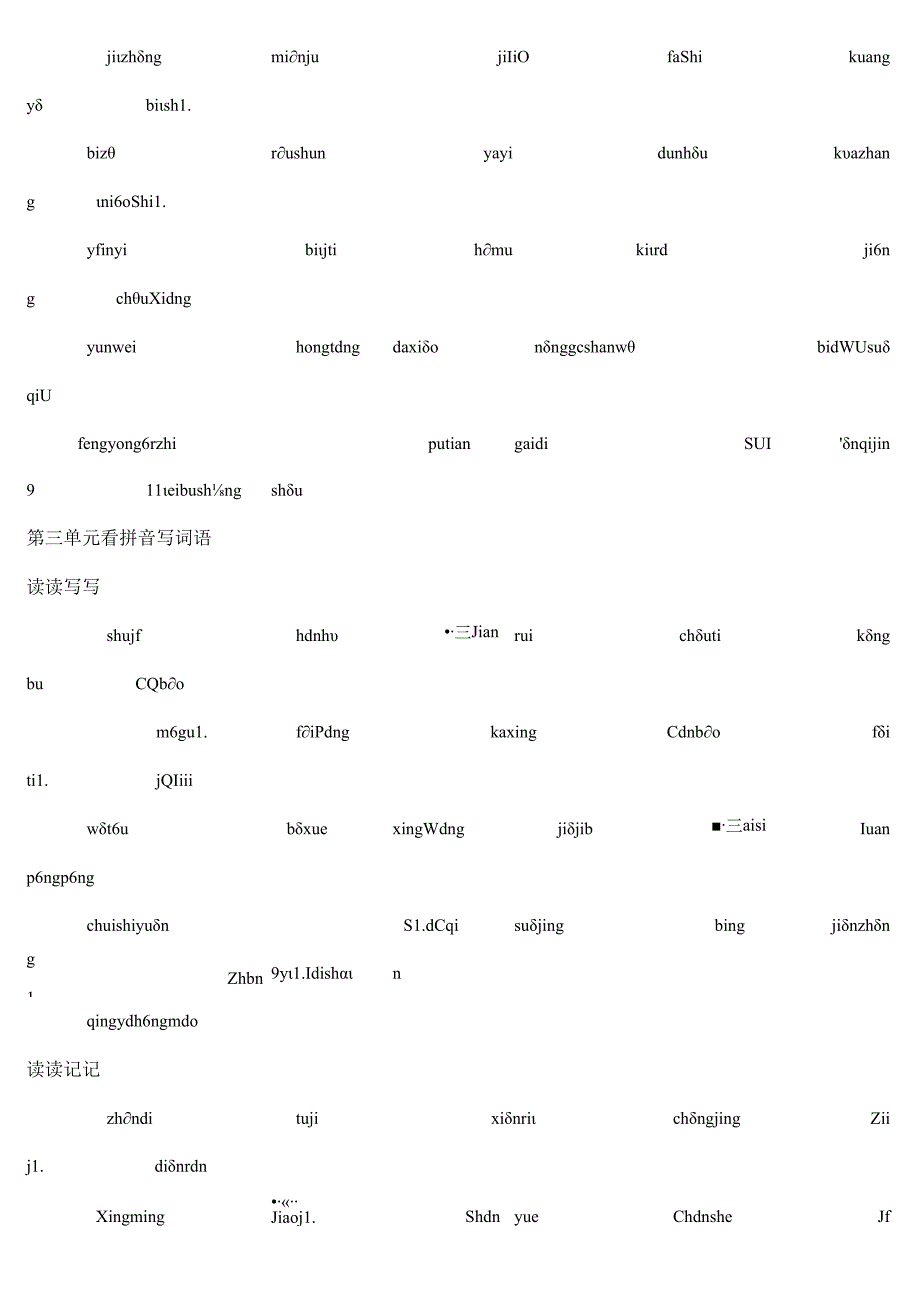 人教版小学六年级下册看拼音写词语.docx_第2页